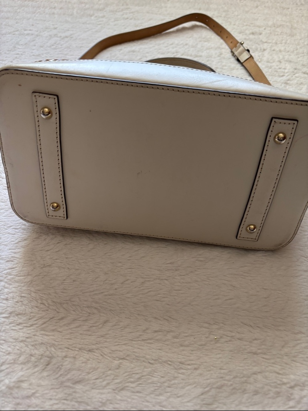 Dooney and Bourke Women’s Two-Tone Woven Satchel - Cream & Tan- great for Spring - Picture 2 of 13